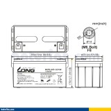 Stationary UPS battery Long WPL60-12AN 12V 60Ah AGM – image 2