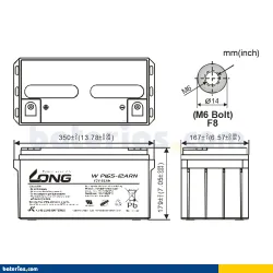 Bateria Long WPL65-12ARN 65Ah LONG - 2