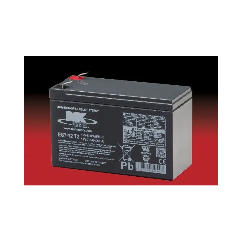 Battery MK ES7-12T2 7.2Ah 12V Agm MK - 1