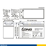 Batería Long WPS7.2-12 7.2Ah - 2