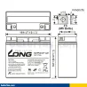 Long WPS17-12. batteria del dispositivo Long 17Ah 12V