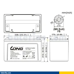 Long KPH110-12N. Batterien für elektronische Geräte Long 110Ah 12V