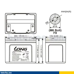 Batterie Long KPH75-12NE 75Ah LONG - 2
