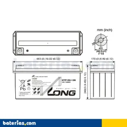 Bateria Long HTP150-12N 150Ah LONG - 2