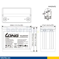 Batteria Long WXL12550WN 140Ah 550Wh LONG - 2