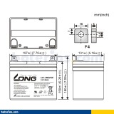 Batería Long U1-36HE 36Ah - 2