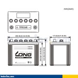 Batterie voiture Long 55D26R 12V 60Ah – image 2