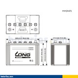 Batería de coche Long 95D31R 12V 80Ah – imagen 2