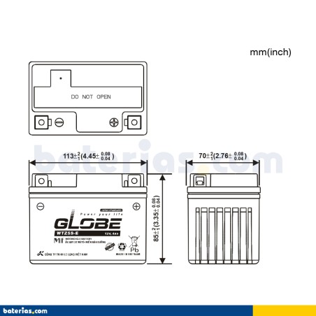Car battery Long WTZ5S-H 12V 4.5Ah – image 2