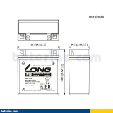Stationärbatterie USV Long WP5AP 12V 5Ah AGM – Bild 2