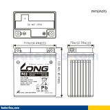 Batterie voiture Long WTZ8V 12V 7Ah – image 2