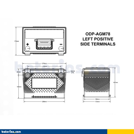 Batería Odyssey 78-790 ODP-AGM78 61Ah - 2
