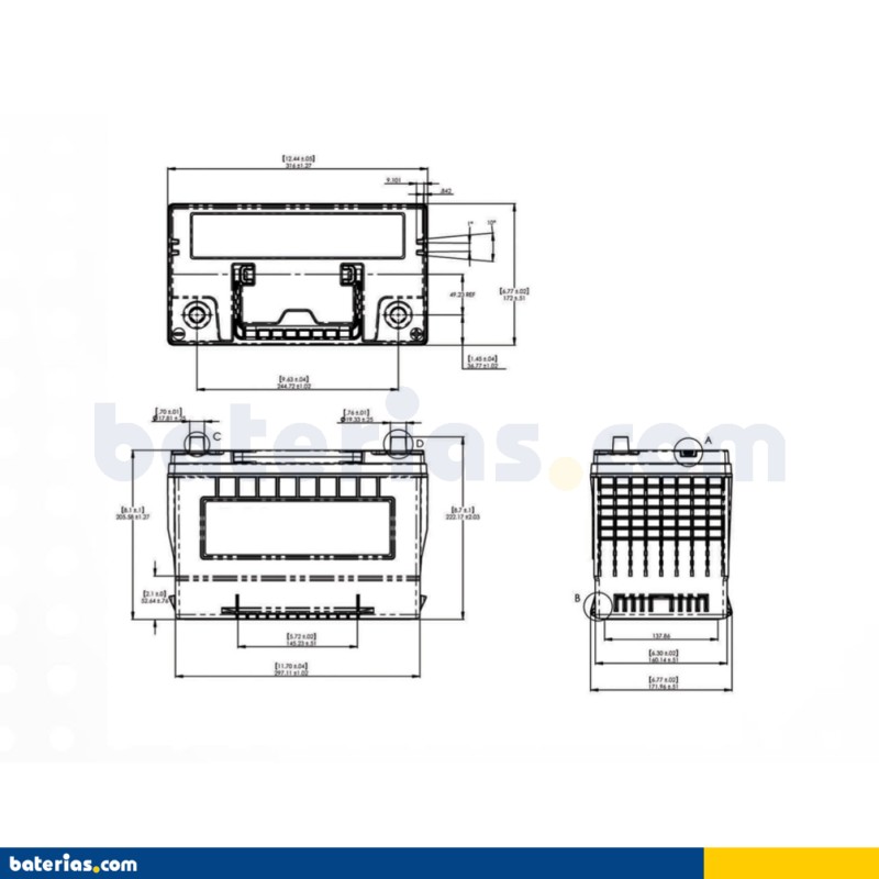Autobatterie Odyssey ODP-AGM27F 85Ah 850A AGM – Bild 2