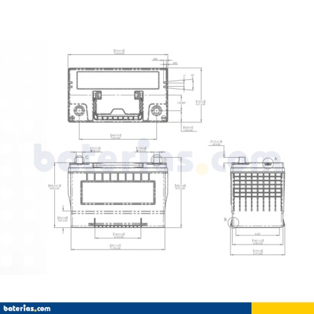 Bateria de carro Odyssey ODP-AGM27 85Ah 850A AGM – imagem 2