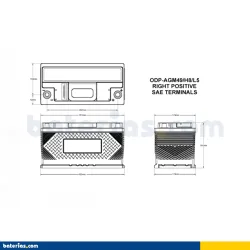 Odyssey 49-950 (LN5-H8) ODP-AGM49-H8-L5. Bateria para arranque de veículos Odyssey 94Ah