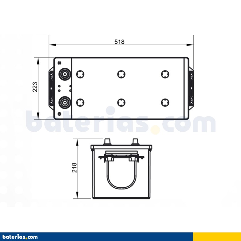 Batería Odyssey 629-DIN B-1300 ODP-AGMDINB 170Ah - 2