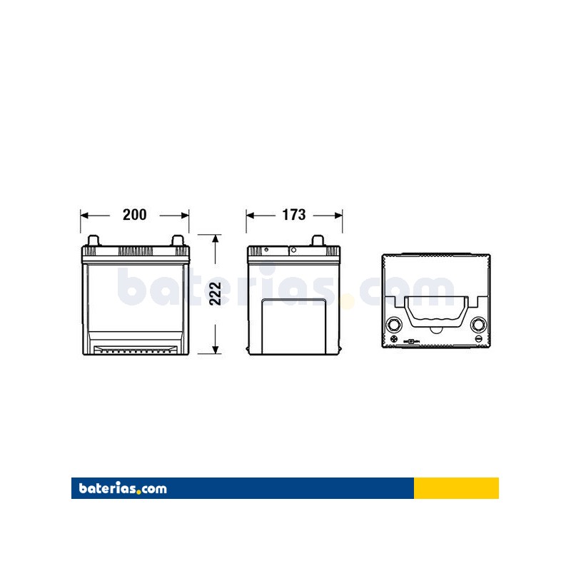 Batería Exide EB505 50Ah - 2