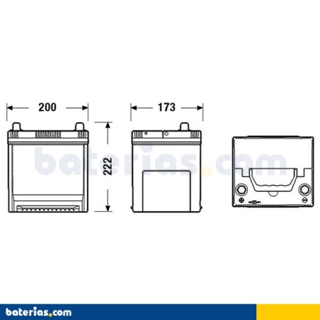 Batería Exide EB505 50Ah - 2