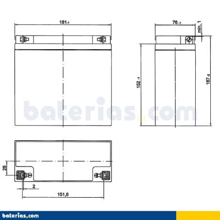 Batería Exide GEL12-16 16Ah - 2