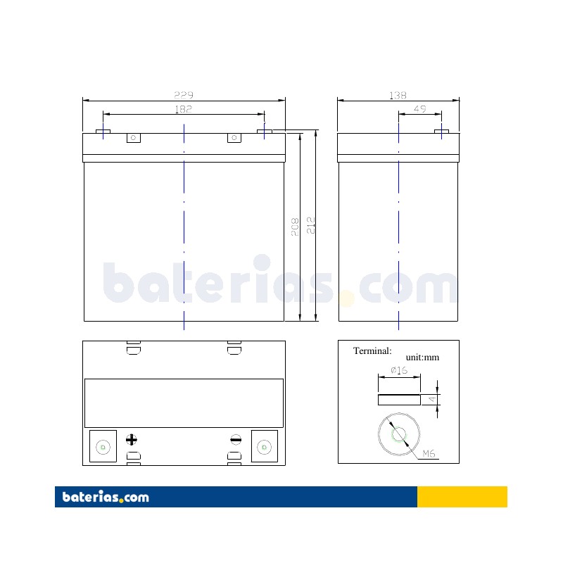 Bateria FULLRIVER HC55 12V 55Ah