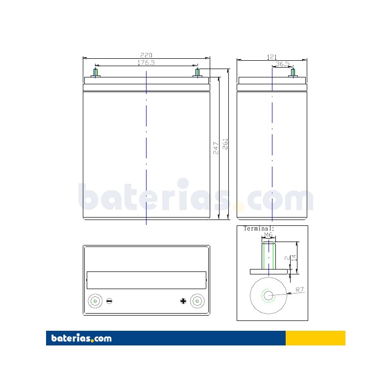 Battery FULLRIVER HC60A 12V 60Ah