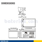 Battery MK POWERED ES12-12SA 12V 12Ah AGM