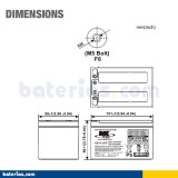 Batteria per carrozzina MK Powered ES14-12TE 12V 14Ah AGM – immagine 2