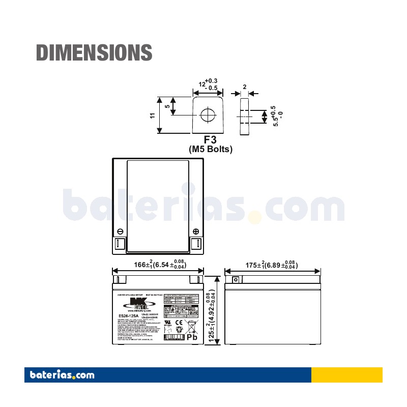 Batteria MK POWERED ES26-12SA 12V 26Ah AGM