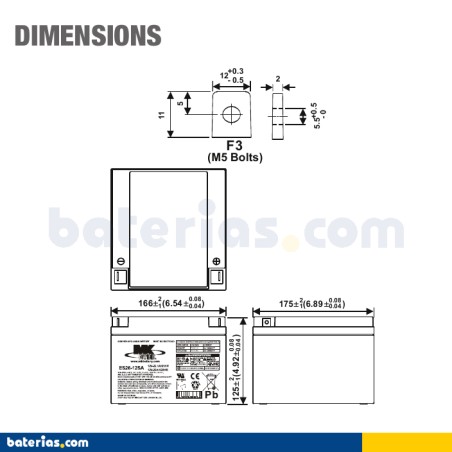 Batterie MK POWERED ES26-12SA 12V 26Ah AGM