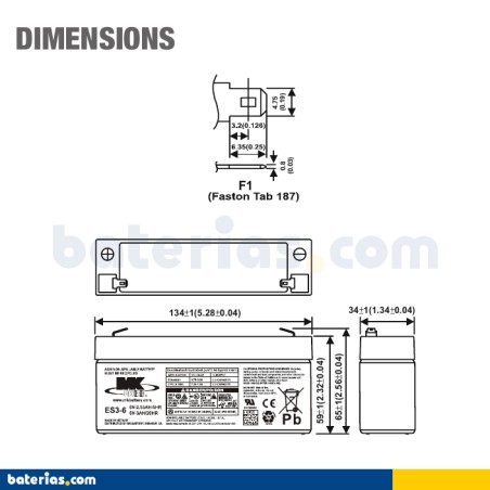Batterie MK POWERED ES3-6 6V 3Ah AGM