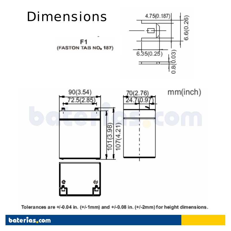 Batteria MK POWERED ES5-12FR 12V 5Ah AGM