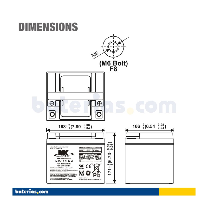 Batterie MK POWERED ES50-12 12V 50Ah AGM