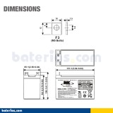 Bateria MK POWERED ES9-12TE 12V 9Ah AGM