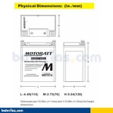 Batteria MOTOBATT MBTX7U 12V 8Ah 115A
