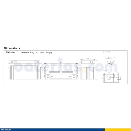 Batterie RITAR RA12-120A 12V 127Ah
