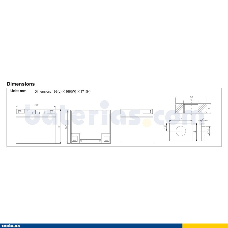 Batterie RITAR RA12-40B 12V 42Ah