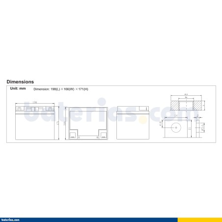 Batterie RITAR RA12-40B 12V 42Ah