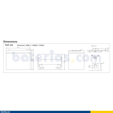 Battery RITAR RA12-60 12V 63Ah