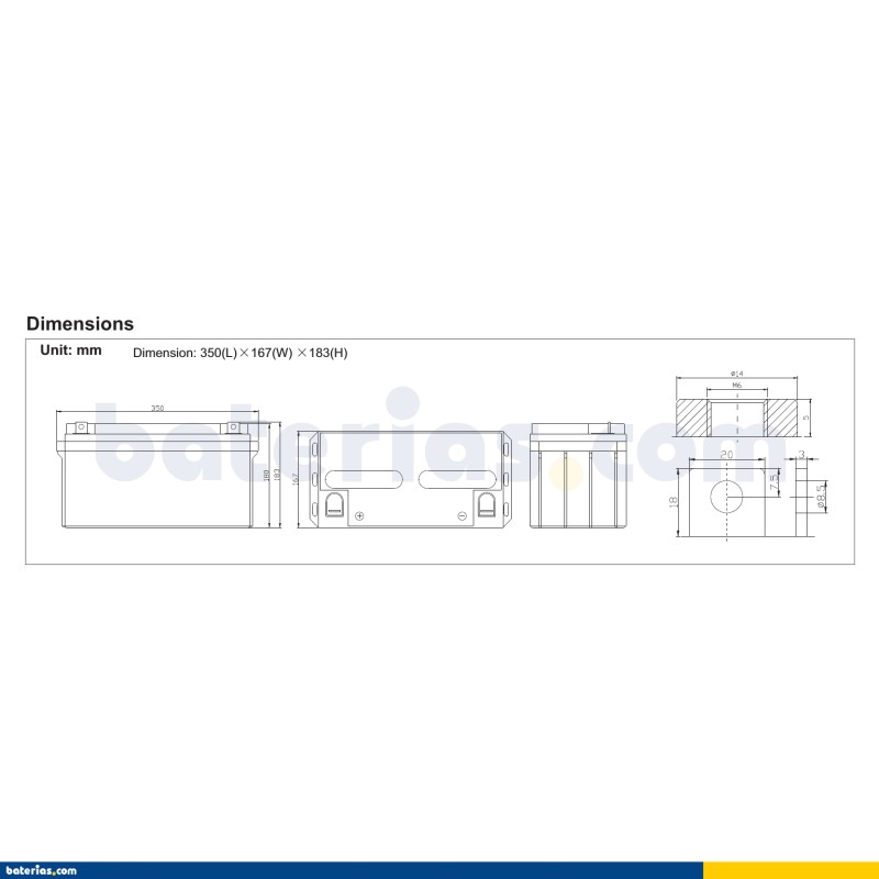 Batterie RITAR RA12-65B 12V 69Ah