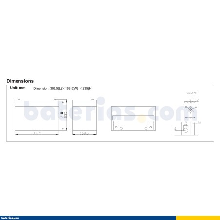 Batterie RITAR RA12-90A 12V 95Ah