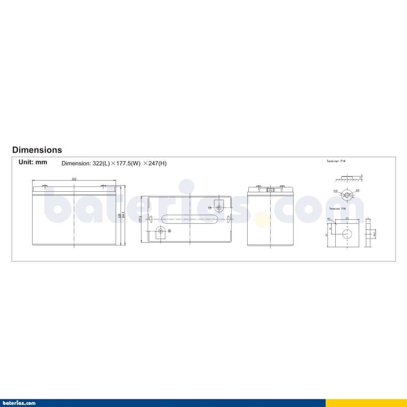 Battery RITAR RA6-200 6V 212Ah