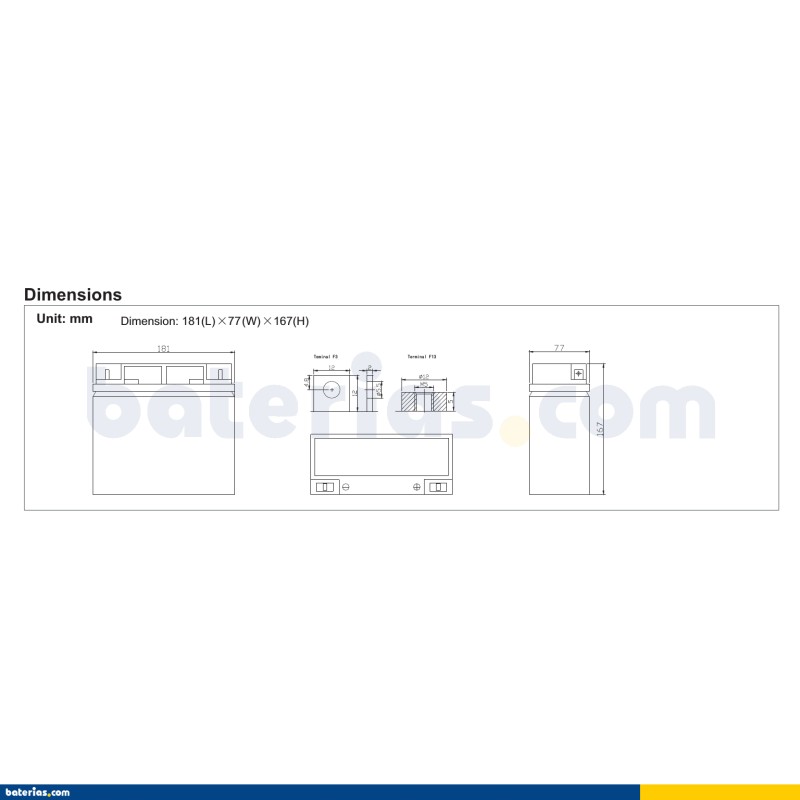 Batteria RITAR RT12180 12V 18Ah