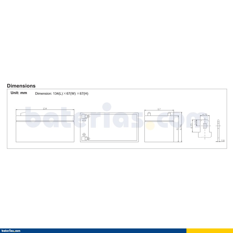Battery RITAR RT1232 12V 3Ah