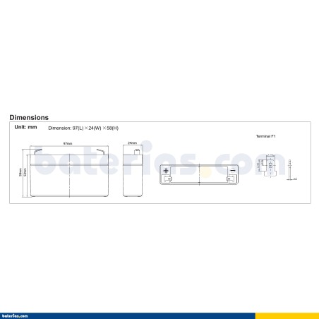 Batteria RITAR RT613 6V 1Ah