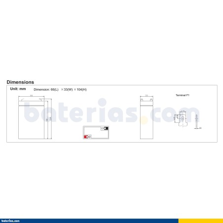 Batteria RITAR RT628 6V 2Ah