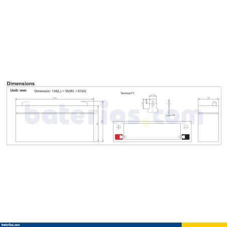 Bateria RITAR RT632 6V 3Ah