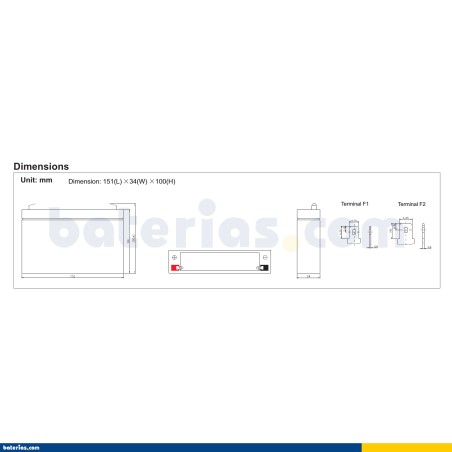 Batterie RITAR RT670 6V 7Ah