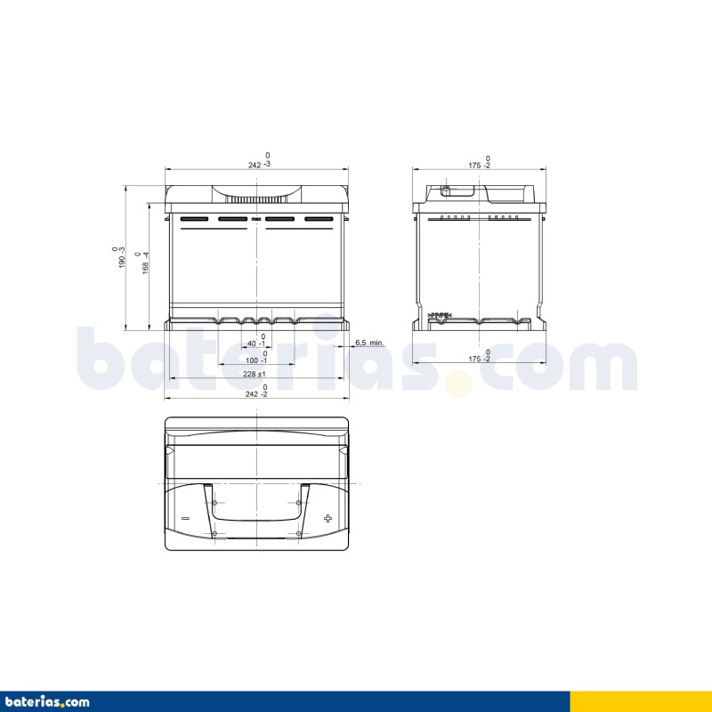 Batteria 12V 62AH Exide Excell EB620 - 540 CCA, Per Auto E Veicoli