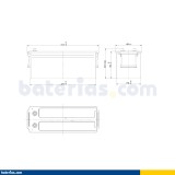 Batería Exide EF1453 145Ah - 2