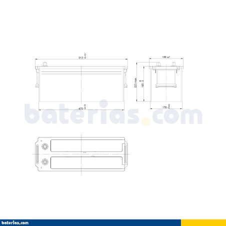 Batería Exide EF1453 145Ah - 2